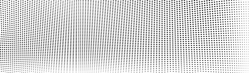 Abstract halftone wave dotted background. Futuristic twisted grunge pattern, dot, circles.  Vector modern optical pop art texture for posters, business cards, cover, labels mock-up, stickers layout