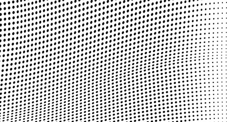 Abstract halftone wave dotted background. Futuristic twisted grunge pattern, dot, circles.  Vector modern optical pop art texture for posters, business cards, cover, labels mock-up, stickers layout