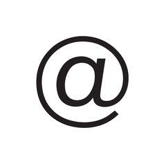 Minimal Email Symbol – Flat Black and White Design Icon