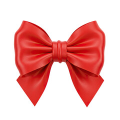 red bow on white background