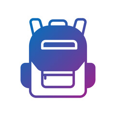 bag gradient flat icon	