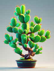 Cactus created with Generative AI Technology, ai, generative