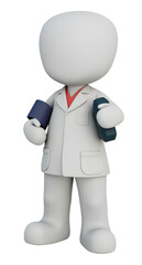 Fototapeta premium Doctor model holding blood pressure cuffs with calm and professional expression