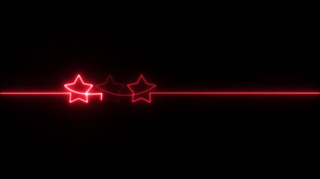 Abstract glowing of stars. Rating service and high quality review and feedback from customer in simple linear style. Christmas divider in editable stroke.