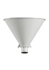White conical funnel, industrial design