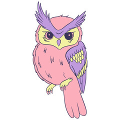 Bird Cute Cartoon Illustration Digital Drawing