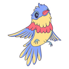 Bird Cute Cartoon Illustration Digital Drawing