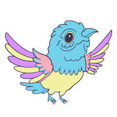Bird Cute Cartoon Illustration Digital Drawing