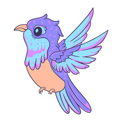 Bird Cute Cartoon Illustration Digital Drawing
