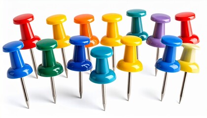colorful push pins