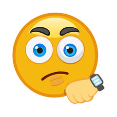 Impatient Emoji Checking Wristwatch

