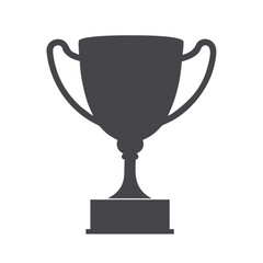 Distinguished Silhouette of a Classic Victory Trophy on a Pedestal

