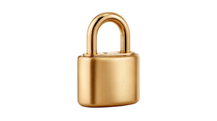 Fototapeta premium Golden Security: A close-up shot of a radiant golden padlock, symbolizes security, safety, and protection. The gleaming surface and robust design of the padlock