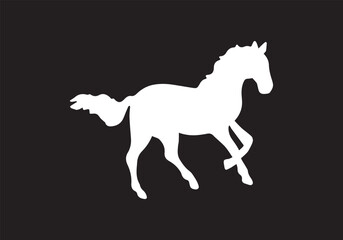 Flat design horse icon, logo vector illustration isolate on  background set collection