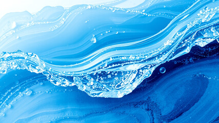 Abstract blue water waves background design