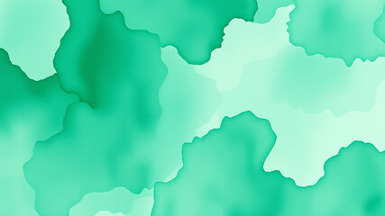 Fototapeta premium Abstract green watercolor background design soft hues