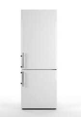 White refrigerator, two-door, isolated