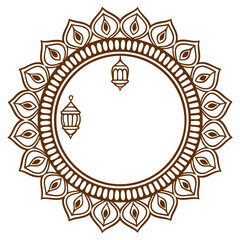Fototapeta premium Ramadan kareem mandala lantern festive design
