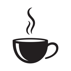 Modern Teacup Icon Isolated on White Background