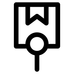 Delivery check icon with line and simple style