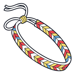 Minimal Flat Friendship Bracelet Element
