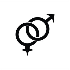 Gender symbol. Sex genders. Gender vector icons. Male and Female. Isolated on white background.