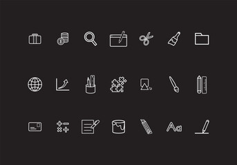 Office and Business Editable Icons set. Vector illustration in modern thin line style of business related icons: teamwork, documents, devices, and more. Pictograms and infographics for mobile apps.