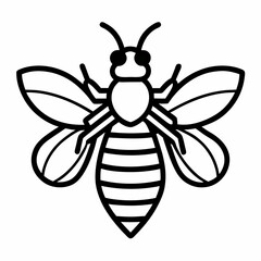 A Bee Vector Art Illustration