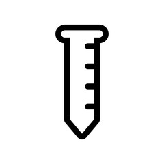 Black and White Icon of a Test Tube with Measurement Markings