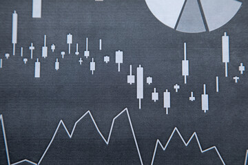 Financial growth graphs. Business. Finance