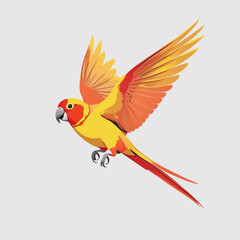 Fototapeta premium parrot on a branch