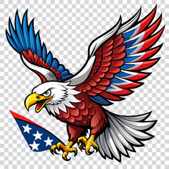 eagle with american flag