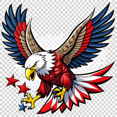 eagle with american flag