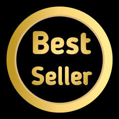 Gold Best Seller Badge Icon – Premium Award Seal for Top Products & Promotions