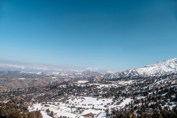 Amirsoy, Amirsay snowy rocks, mountains in Uzbekistan