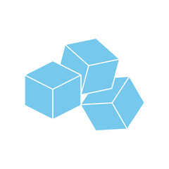 ice cube icon vector design template
