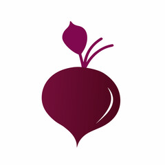 Beet or Bits Vegetable Icon Vector