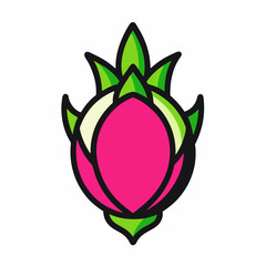 Dragonfruit Manga Style Vinyl Sticker With Softbox Lighting