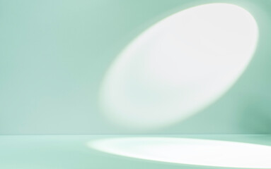 Wall interior background, studio light and shadow backdrop show products with shadow blue color white and background space for text insertion and presentation production