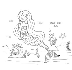 Mermaid character outline