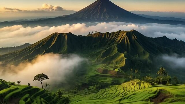 view of mount slamet