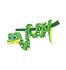 cute green snake 