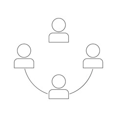 Collaboration vector icon Concept of participation in a group.