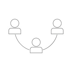 Collaboration vector icon Concept of participation in a group.