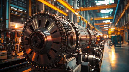 Fototapeta premium Machine industrial enginerring factory.