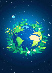 World Environment Day poster design cart
