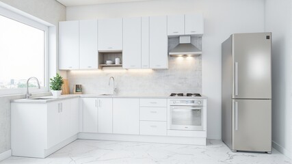 Modern White Kitchen Interior Design