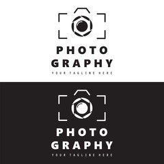 Photography logo design for photographer. camera logo vector