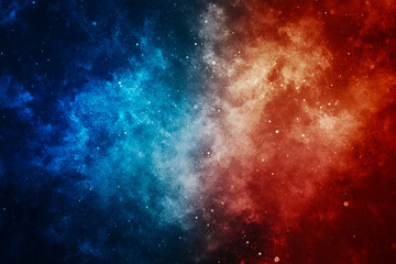 Abstract cosmic nebula background red and blue hues
