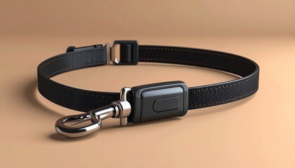 black leather belt on a background